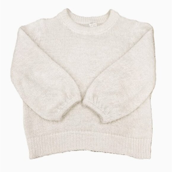 A New Day Fuzzy Crew Neck Sweater Women's Small Winter White Fluffy Soft - Picture 1 of 6